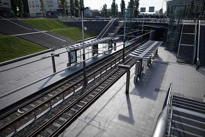 You are currently viewing Tramstation Rietlandpark in Amsterdam